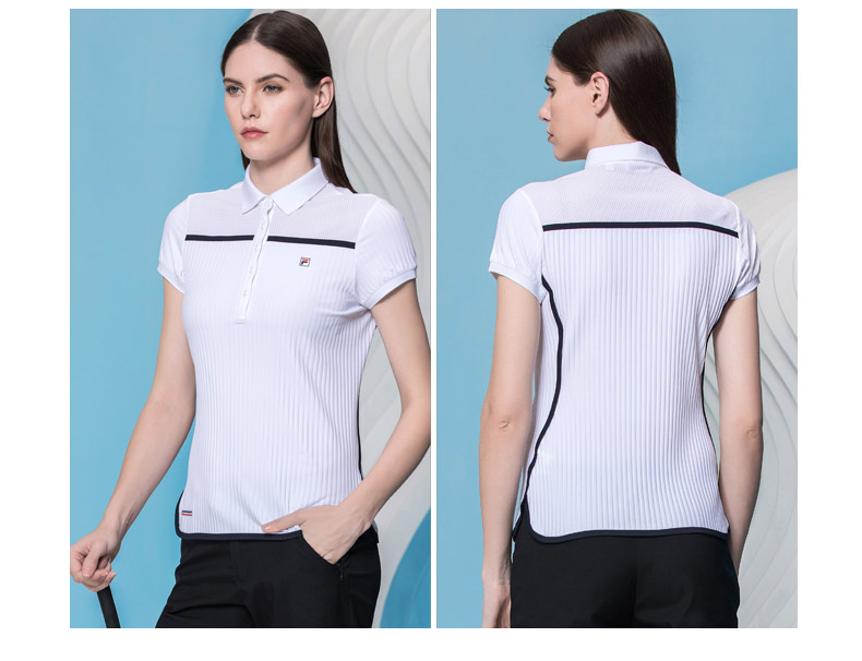 FILA Fila Golf Phụ Nữ Ngắn Tay Áo 2018 Thời Trang Mới Thể Thao Thoáng Khí Ngắn Tay Áo Polo Áo Sơ Mi Nữ áo polo nam cao cấp