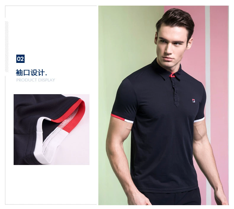 FILA Fila quần vợt nam ngắn tay áo 2018 thời trang mới thể thao giản dị ngắn tay polo áo sơ mi nam áo polo levis