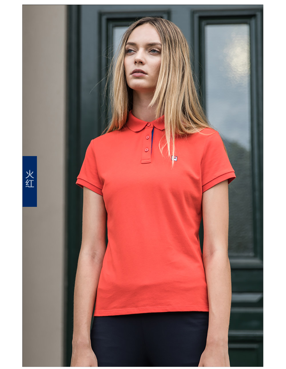 FILA Fila nữ POLO2018 mùa hè mới thân thiện với da thoáng khí cổ điển ngắn tay polo áo thể thao ngắn tay phụ nữ áo polo cá sấu