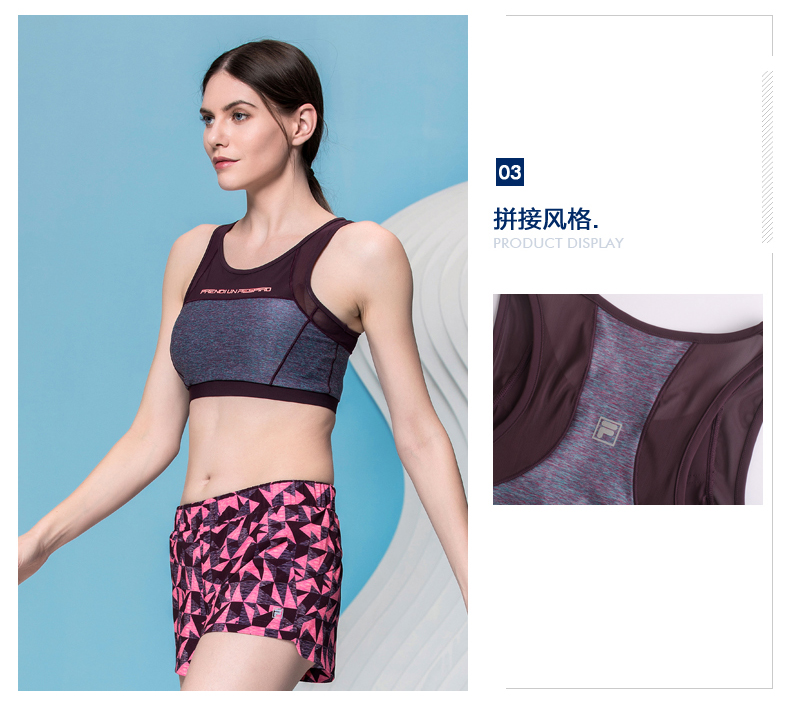 FILA Fila vòng cao với cùng một đoạn RED loạt thể thao đồ lót 2018 mùa hè mới độ ẩm wicking BRA áo tập gym