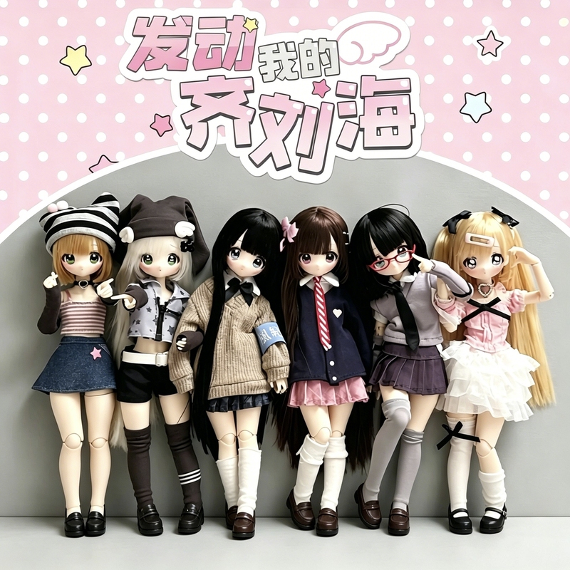 In Stock, Bjd Blind Box Doll with Bangs That Can Be Styled, Trendy Toy, Special Edition, Hair Transplant, Movable, Gift