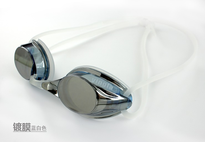 Kính bơi bằng phẳng ánh sáng cận thị mạ cạnh tranh đào tạo đua xe hộp nhỏ đàn hồi điều chỉnh mềm silicon bên trong khung Anh tóc kinh boi cho be