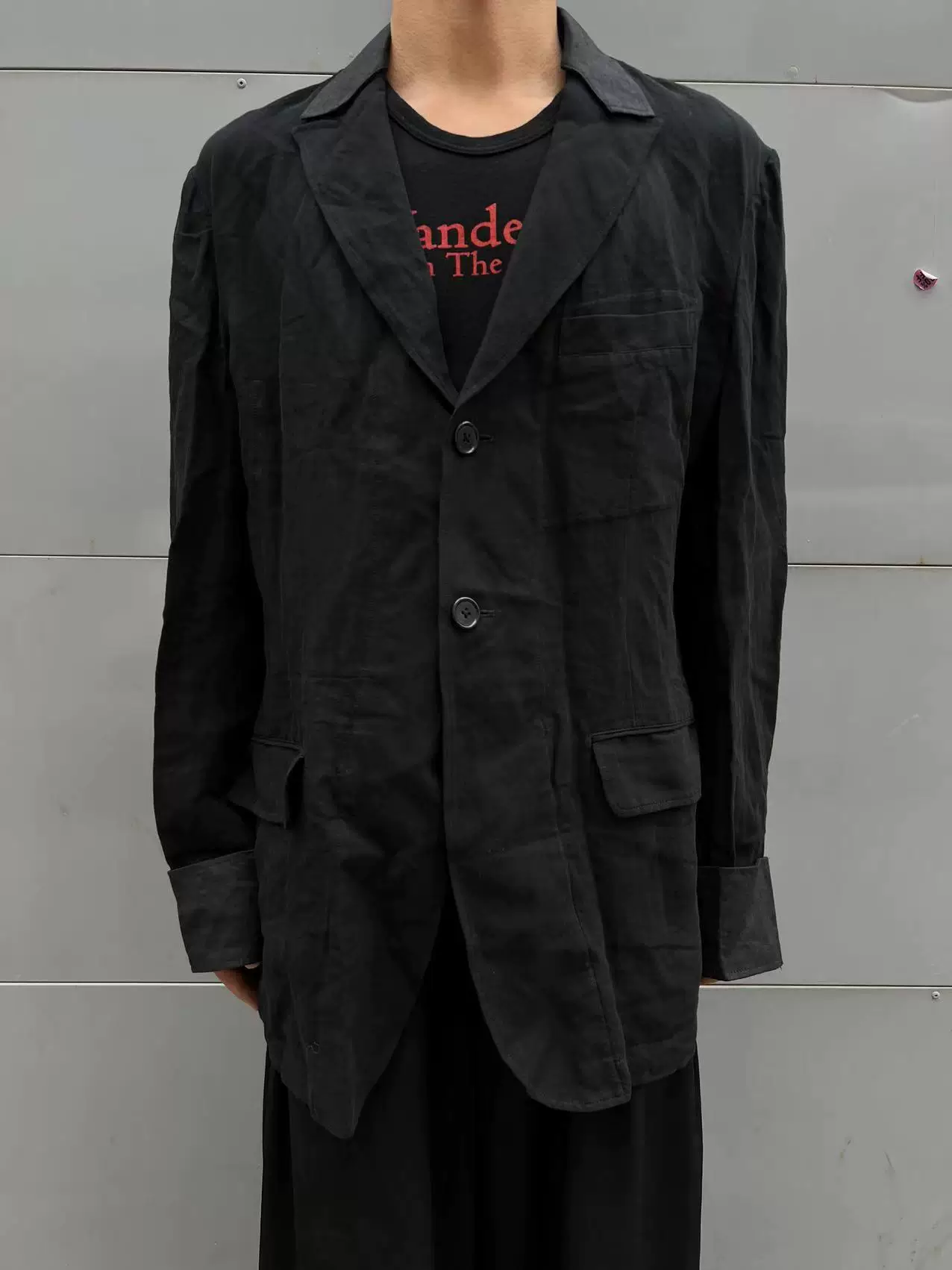 Куртка-пиджак из хлопка и льна в стиле Y's by Yohji Yamamoto мужская, оригинальная, с неразобранной биркой, пятно