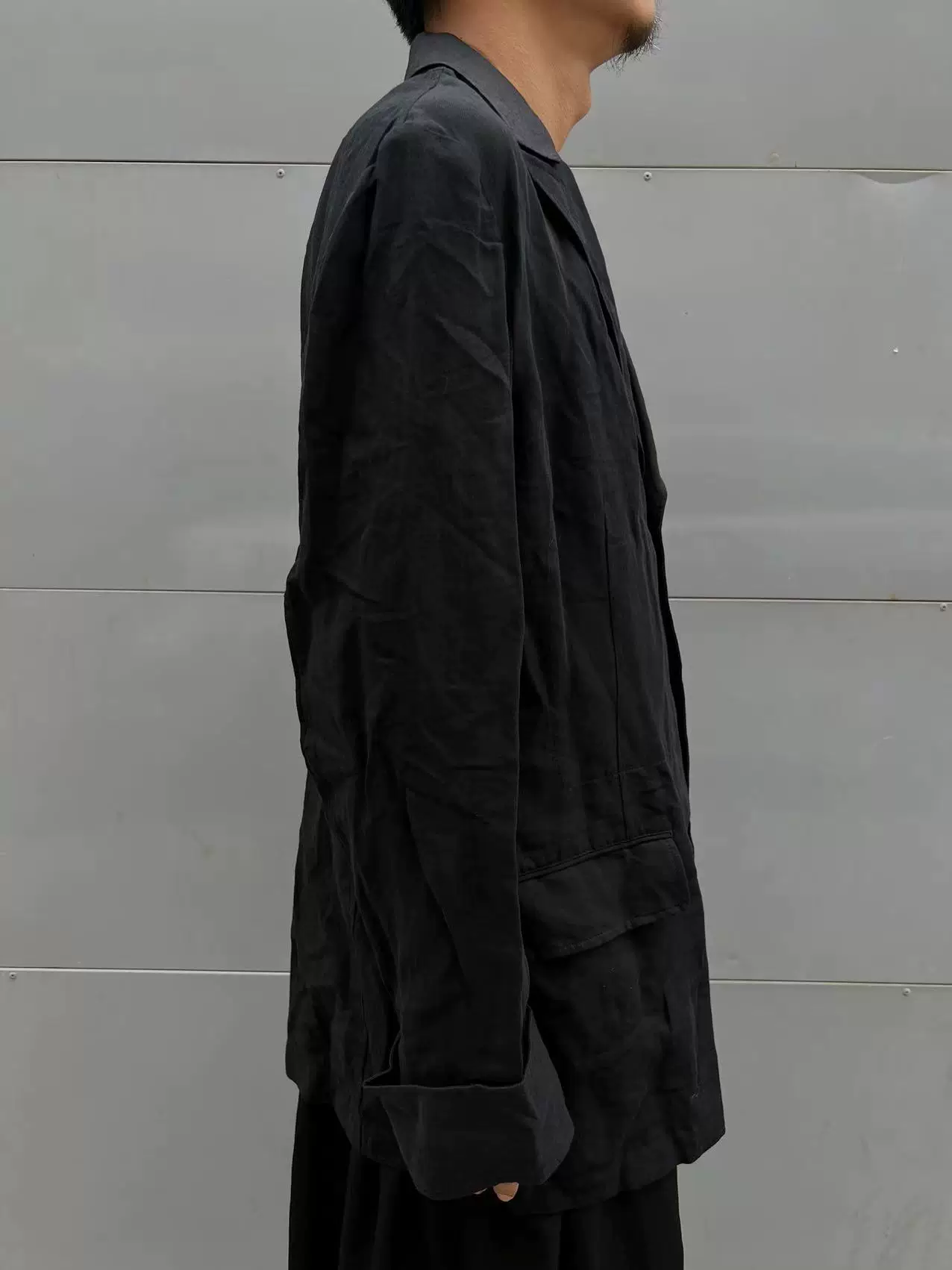 Куртка-пиджак из хлопка и льна в стиле Y's by Yohji Yamamoto мужская, оригинальная, с неразобранной биркой, пятно