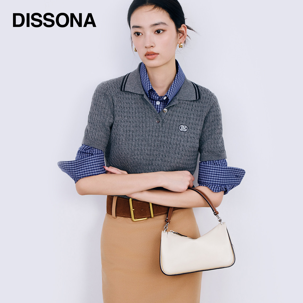 Dissona Vegetable-Tanned Cowhide Women's Boston Shoulder Bag - Simple Casual Hobo Bag (Dong Jie Style) - Thumbnail 4