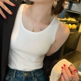 Майка топ, весенний костюм, летняя футболка без рукавов, квадратный вырез