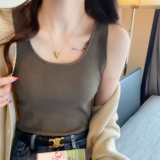 Майка топ, весенний костюм, летняя футболка без рукавов, квадратный вырез