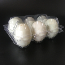 Large 6 duck egg tray disposable plastic egg packaging box transparent preserved egg gift box shockproof factory outlet
