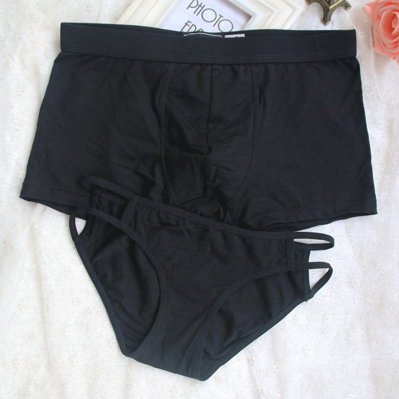 2 New Lovers Briefs Pure Cotton Cute Lingerie Suit Fire Spicy Seductive Men's Corner Female Triangle Minimalist Spice