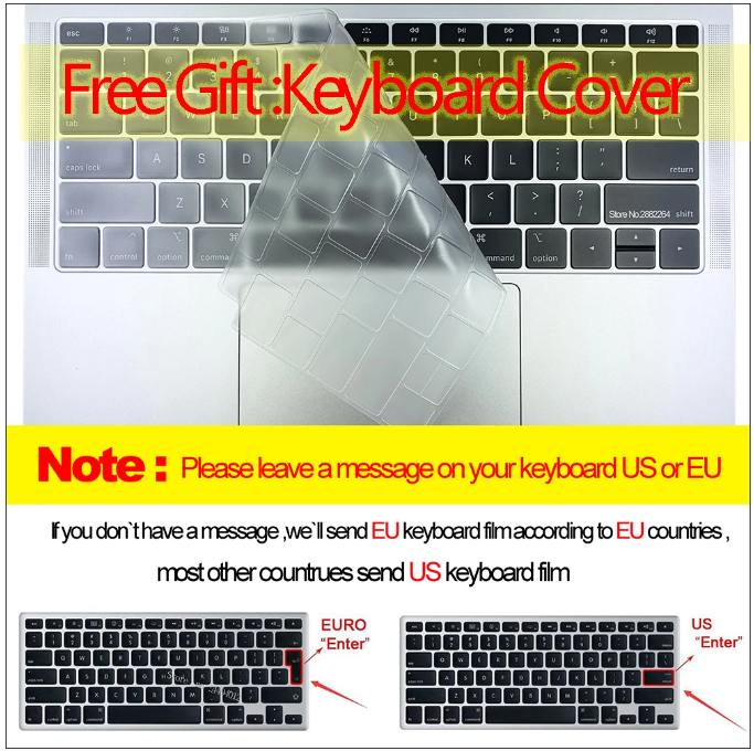 Подходящий чехол для ноутбука MacBook Air15.3 A2941 AIR13.6 A2681 M2 PRO 13 15 16 RETINA 12 13 15 A1370 COVER