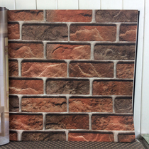 Three-dimensional red brick wallpaper brick restaurant barber shop imitation brick retro wallpaper clothing store decoration