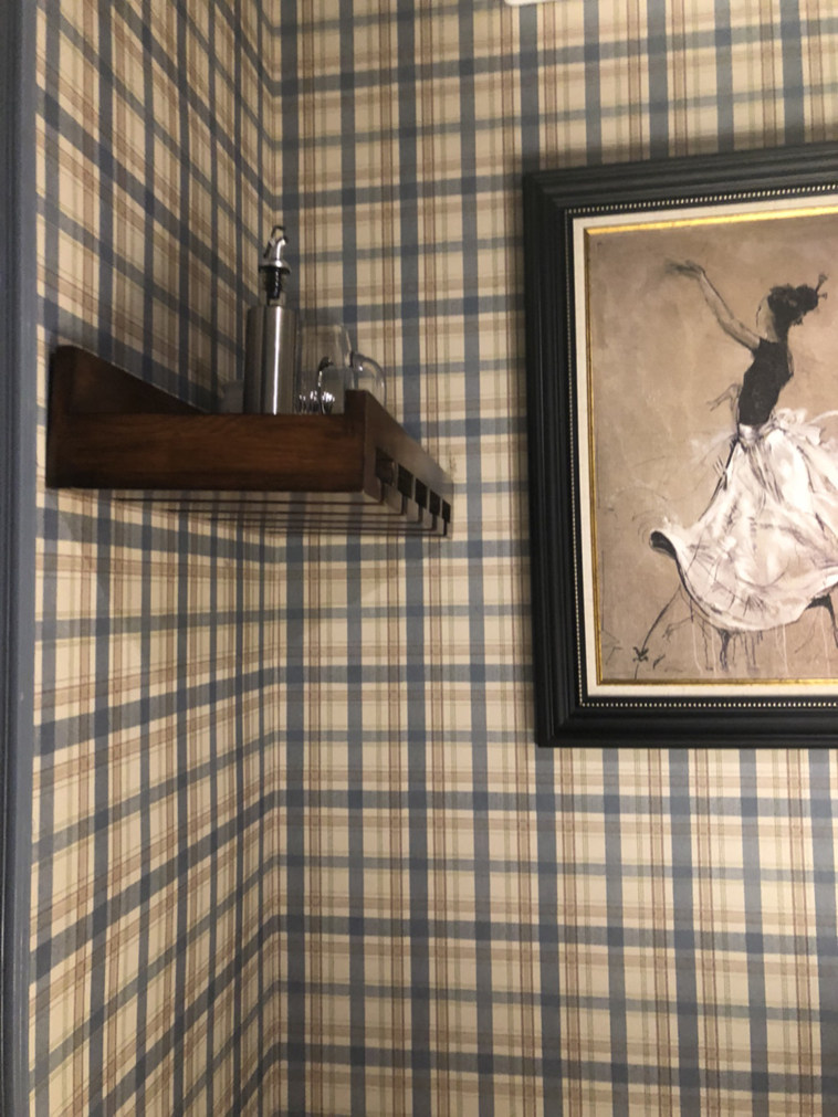 Scottish plaid wallpaper environmentally friendly PVC American Inn style blue green dark red plaid wall dress wallpaper