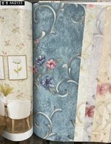 American pastoral flower wallpaper PVC embossed rattan flower hook wallpaper warm restaurant hotel box background wall