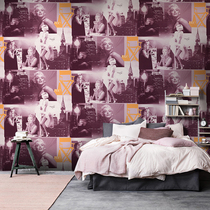 Fashion European and American girls poster wallpaper Mary even Monroe Monroe Painting Magazine Wall Paper Cafe Movie café Bar Background