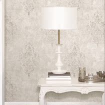 American classical pastoral flowers dark flowers gray and white seamless jacquard Wall cloth living room bedroom home decoration wall cloth