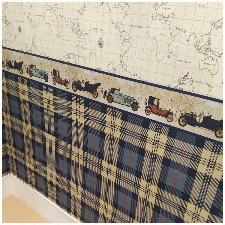Mediterranean Sea Chart Boy House Seamless Wall Cloth Matching Waist Line Teenagers American Rural Bedroom Home Dress Wall Fabric