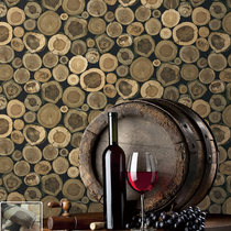 Personality stake wallpaper American Neoclassical restaurant living room background bar antique wallpaper Wood wallpaper