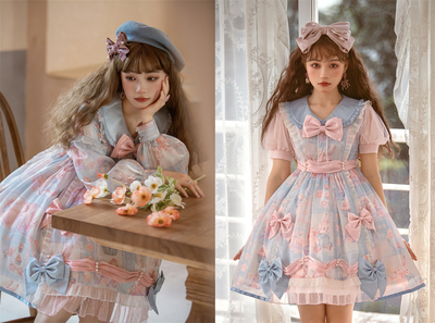 taobao agent Genuine dress, cute summer small princess costume, Lolita OP, Lolita style, with short sleeve