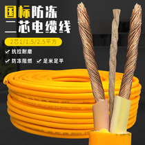 Antifreeze power cord flexible wire National Standard 2 5 4 1 5 square two-core wire cable outdoor waterproof sheath cable