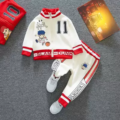 Boy set 2021 New Tide spring and autumn clothing Korean version of children foreign school baby handsome children sports two spring