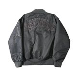 Ретро бейсбольная форма с молнией, демисезонная куртка, пуховик, в американском стиле, с вышивкой, оверсайз, увеличенная толщина