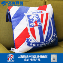 Bright sword Green Yin Shanghai Shenhua team emblem pattern square pillow cushion sofa pillow spot