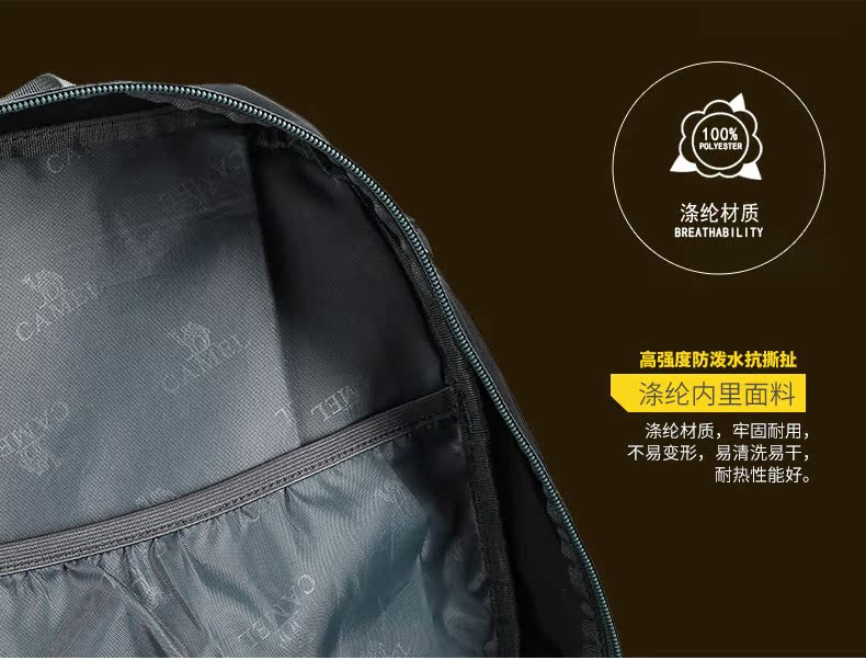 CAMEL lạc đà túi leo núi ngoài trời vai nam và nữ du lịch ba lô đi bộ đường dài cắm trại túi du lịch túi ngoài trời balo herschel