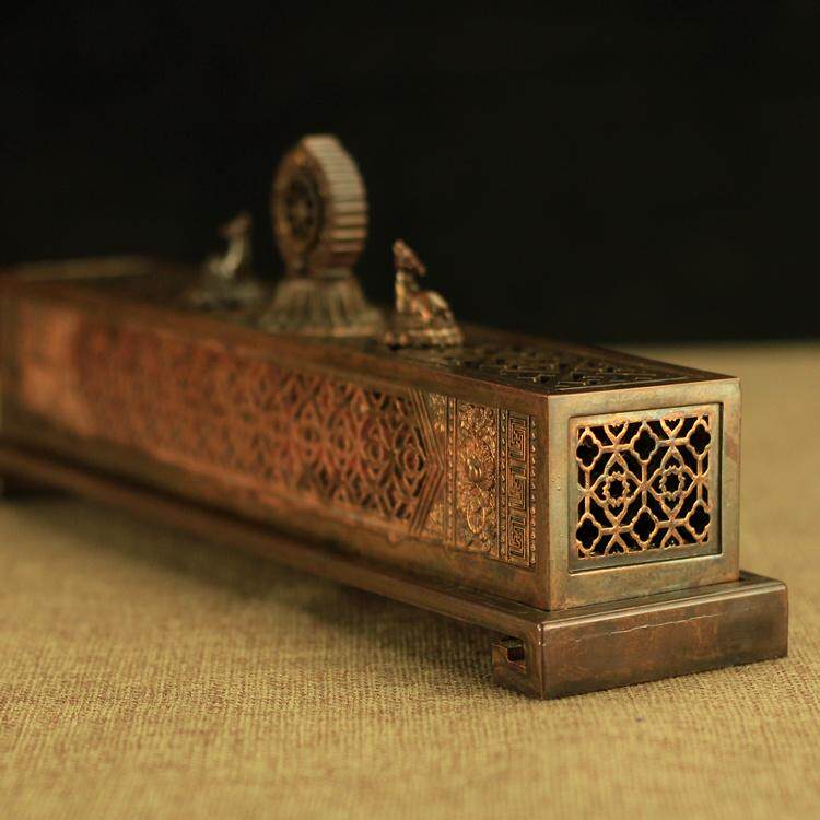 Buddhist Pure Bronze Law Wheel Xiangluang Incense Stove Incense Stove Purifying Air Incense Stove Pure Sandalwood Wire Incense Domestic Room
