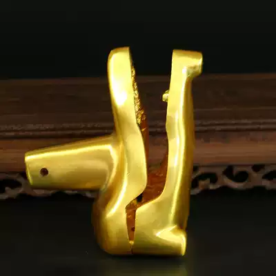 Haisheng Lotus Master 10 cm three-dimensional round carved Buddha statue Brass color alloy wipe mold Wipe Buddha spot