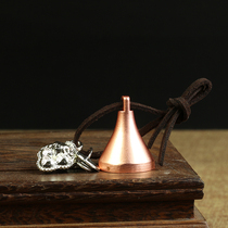 Hand-cranked golden wheel pendant shaking head pagoda mold wind-rubbed tantric Tibetan-style pendant ethnic set