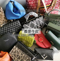 (Cowhide-factory export inventory clearance) leather temperament shoulder bag shoulder bag small simple Female