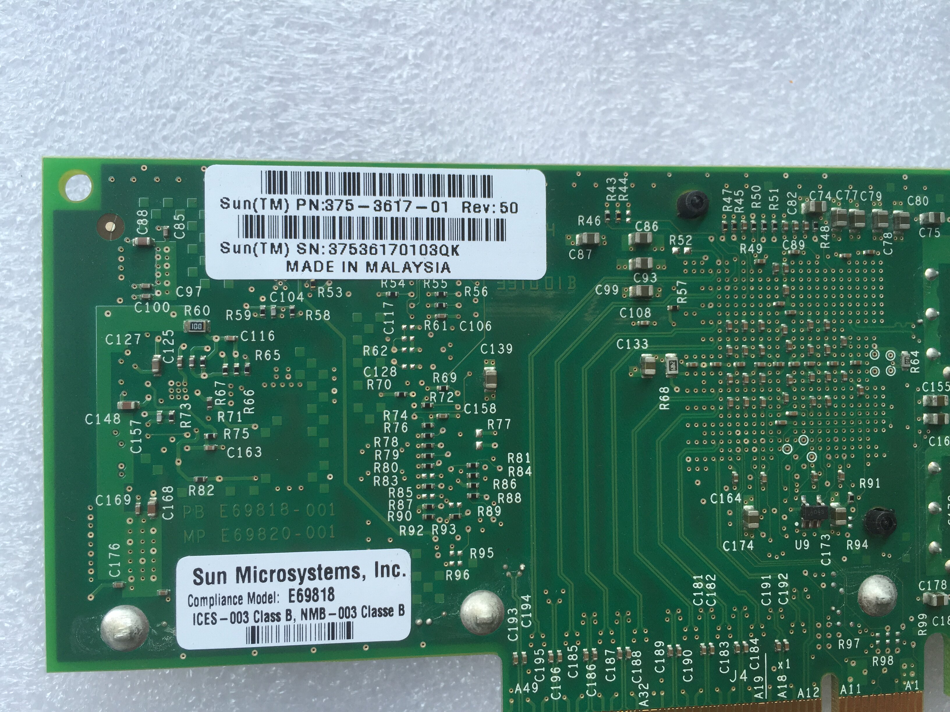 X520-DA2 SUN ORACLE 375-3617 X1109A-Z 7051223 Gigabit network card 82599ES