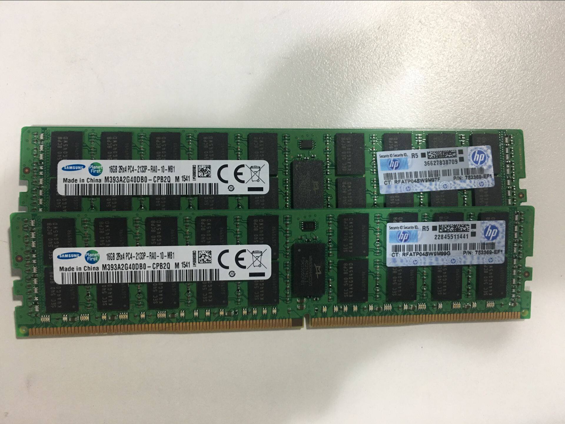 HP Samsung 16G 2R*4 PC4-2133P DDR4 ECC REG server memory 752369-EF1