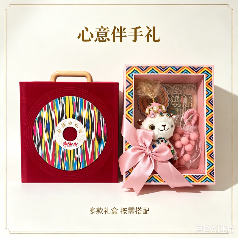 Xinjiang Cultural and Creative Souvenirs, Toy Lambs, High-End Ed Lees Gift Box, High-End Chinese-Style Red Gift Box Xinjiang Cultural and Creative Souvenirs, Toy Lambs, High-End Ed Lees Gift Box, High-End Chinese-Style Red Gift Box