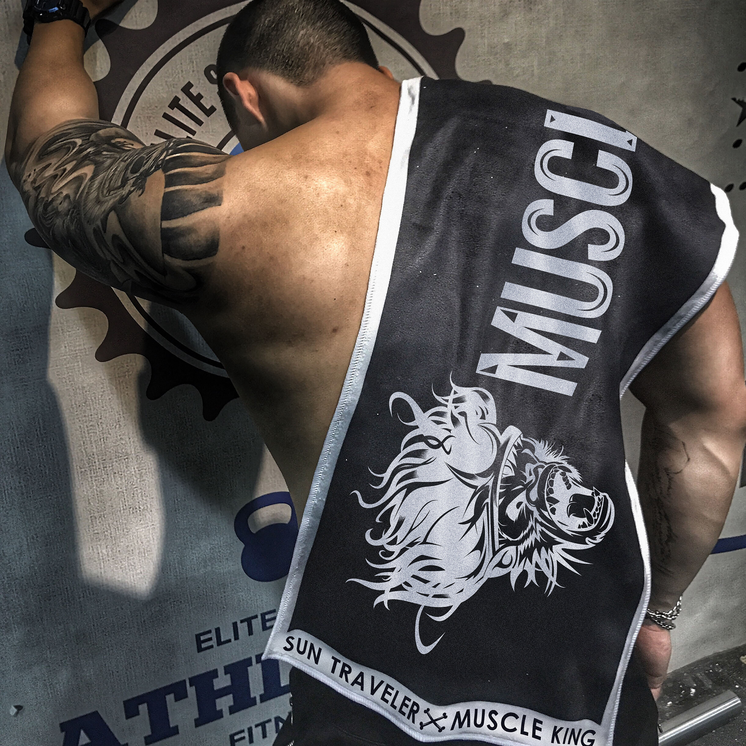 Tide brand Wukong Monkey King Fitness Equipment Leisure Training Big Head Monkey King Sports Towel Soft Fiber