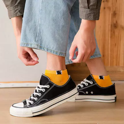 Носки, летние тонкие низкие нескользящие японские демисезонные дезодорированные гольфы, в корейском стиле