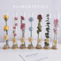 Glass test tube Dried Flower Bouquet Immortalized Flower Plant specimen Wishing Vase Decorative Ornament Birthday Hand gift