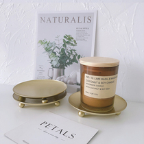 American golden candle fragrant lavender tray base cup cushion iron plate containing dish pendulum shooting props home decoration