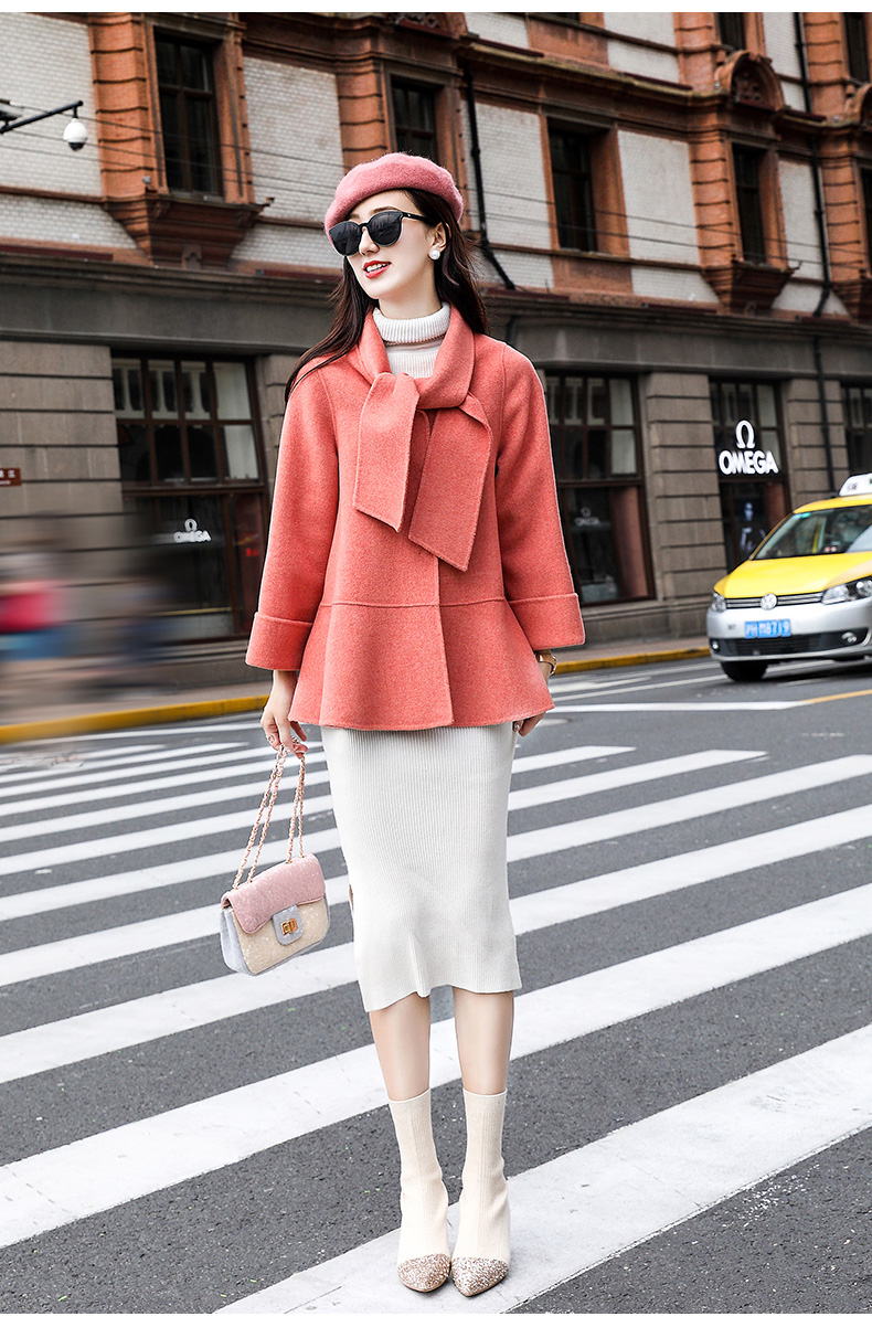 Giải phóng mặt bằng chống mùa 2019 mới mùa thu và mùa đông áo khoác cashmere hai mặt áo choàng len dài áo khoác nữ - Áo len lót đôi áo khoác len cardigan