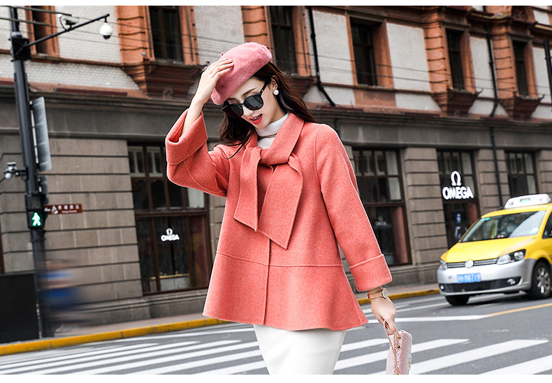 Giải phóng mặt bằng chống mùa 2019 mới mùa thu và mùa đông áo khoác cashmere hai mặt áo choàng len dài áo khoác nữ - Áo len lót đôi áo khoác len cardigan