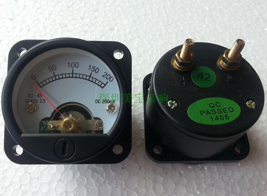 Type 45 DC200MA power supply meter head current meter head DC meter head pointer-type current meter Taiwan-funded factory production