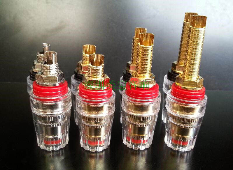 Taiwan-made all-copper gold-plated rhodium-plated crystal terminal banana plug speaker terminal audio amplifier socket