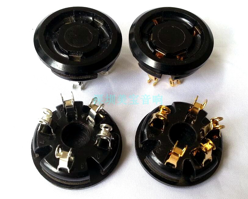 New electric wood 5 foot vacuum tube holder GZS5-2-G silver plated foot gold plated foot available in FD422 807 tube