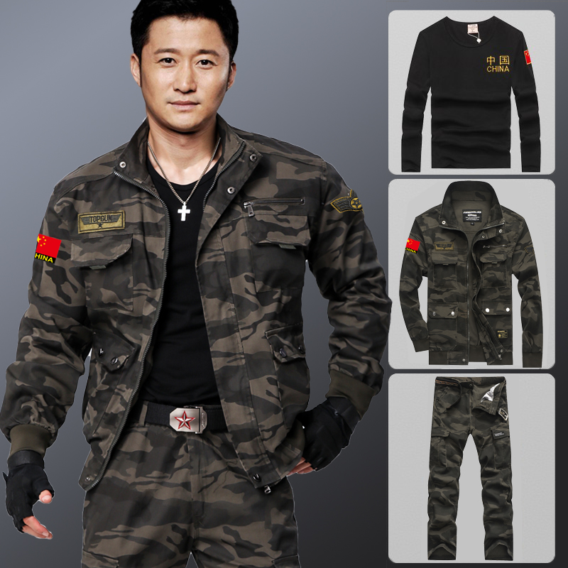 Black Eagle Army camouflan dress One suit for men's wear and wear, wear and burn workwear military training instructors' training as authentic custom-made