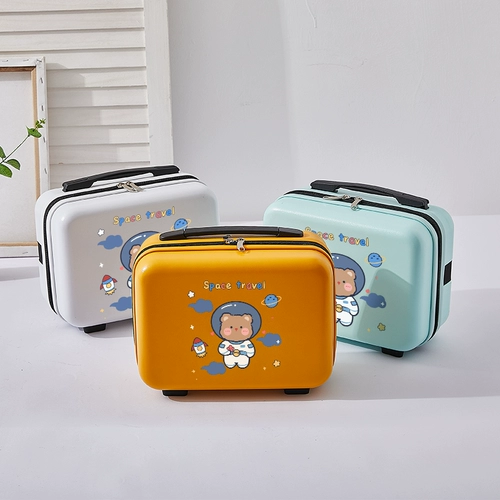 Портативный чемодан, мультяшная милая коробка, маленький ящик для хранения, 14 дюймов