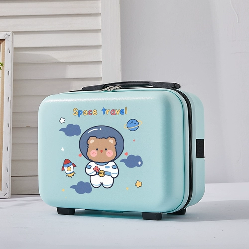 Портативный чемодан, мультяшная милая коробка, маленький ящик для хранения, 14 дюймов