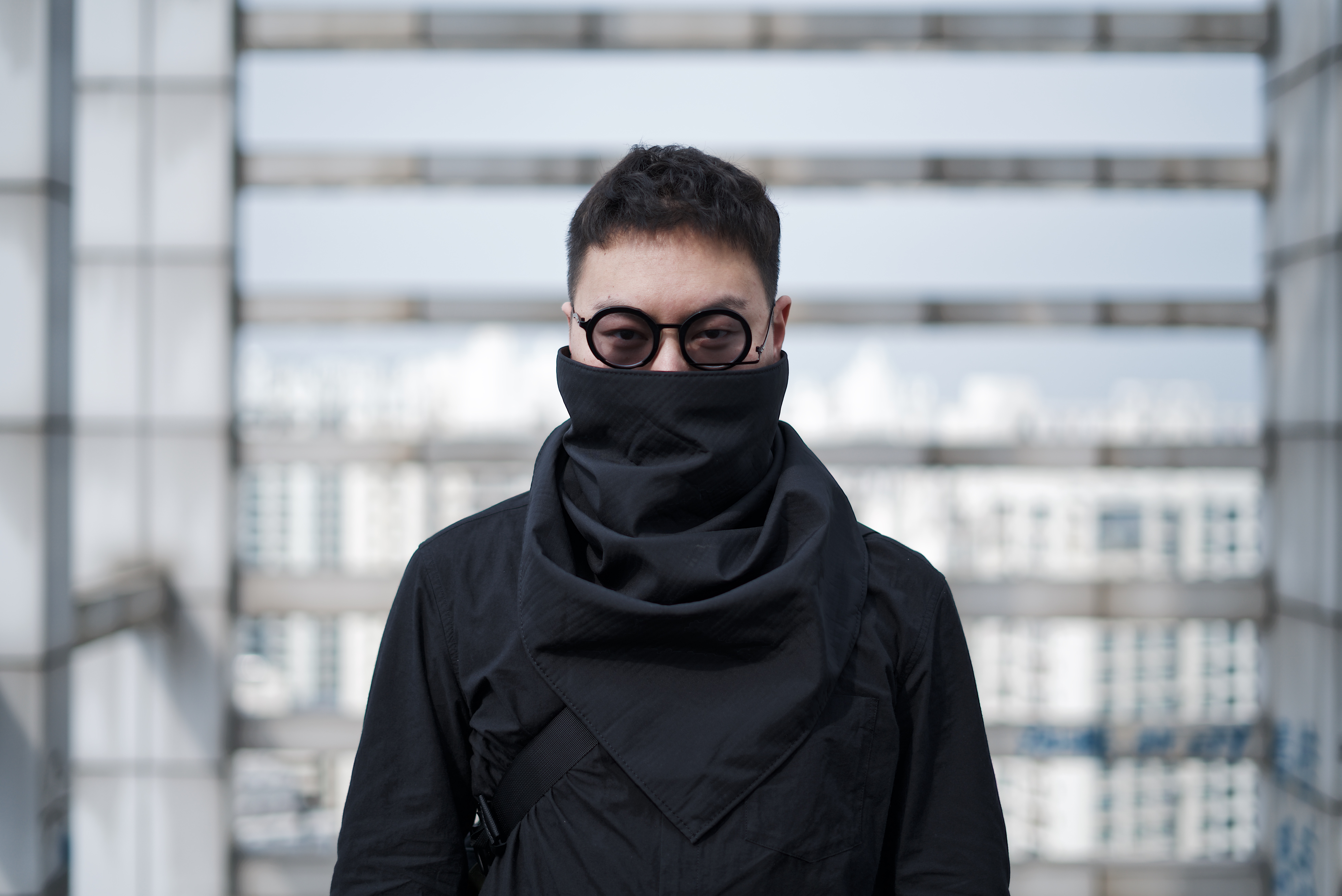 (Overclocking Roaming) AC-05 Heavyweight Magnetic Buckle Triangle Scarf Warm Scarf Bandit Scarf