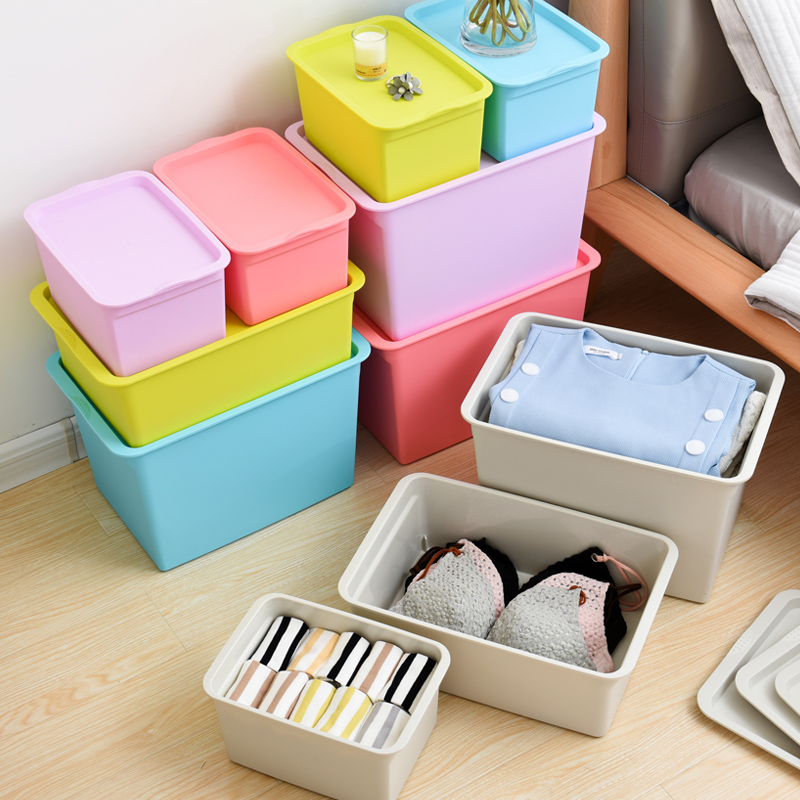 Desktop Containing Basket Case Plastic No Hollowed-out Containing Basket Kitchen Snacks Storage Box Bathroom Bath basket containing box