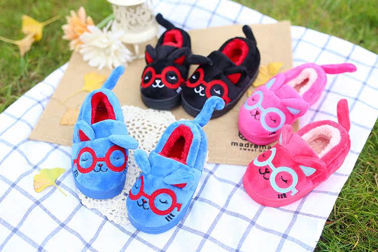 Pantoufles enfants en suède pour hiver - semelle plastique - Ref 1008308 Image 6