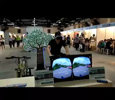 Riding power generation bicycle running water colorful lights with activity props warm field fun green energy sharing bicycle